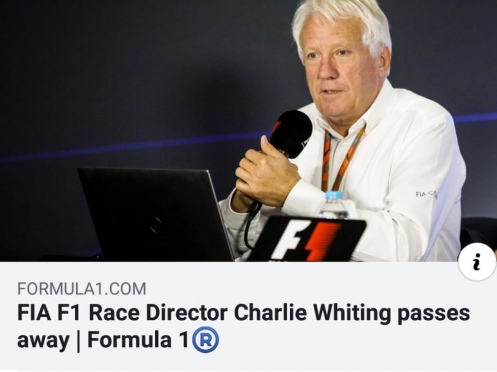 Charlie Whiting, actualités TECPRO.