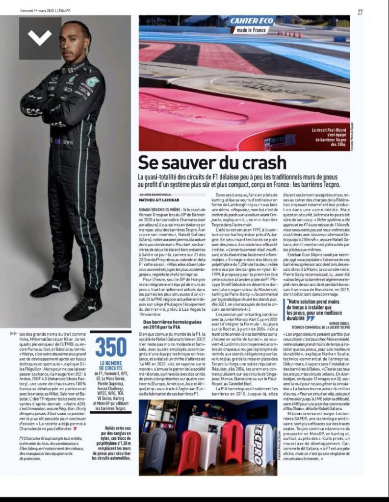 TECPRO : article du journal l'Équipe.